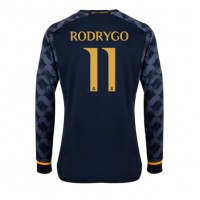 Camiseta Real Madrid Rodrygo Goes #11 Segunda Equipación Replica 2023-24 mangas largas